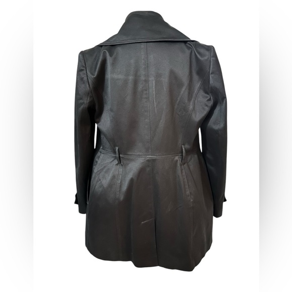 Burberry London Authenticated Black Cotton Blend Womens Pea Coat Size 8 - Picture 6 of 16